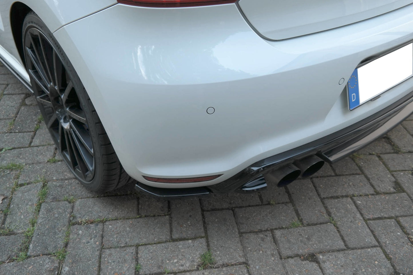 Heck Ansatz Flaps Diffusor für VOLKSWAGEN POLO MK5 R WRC Carbon Look