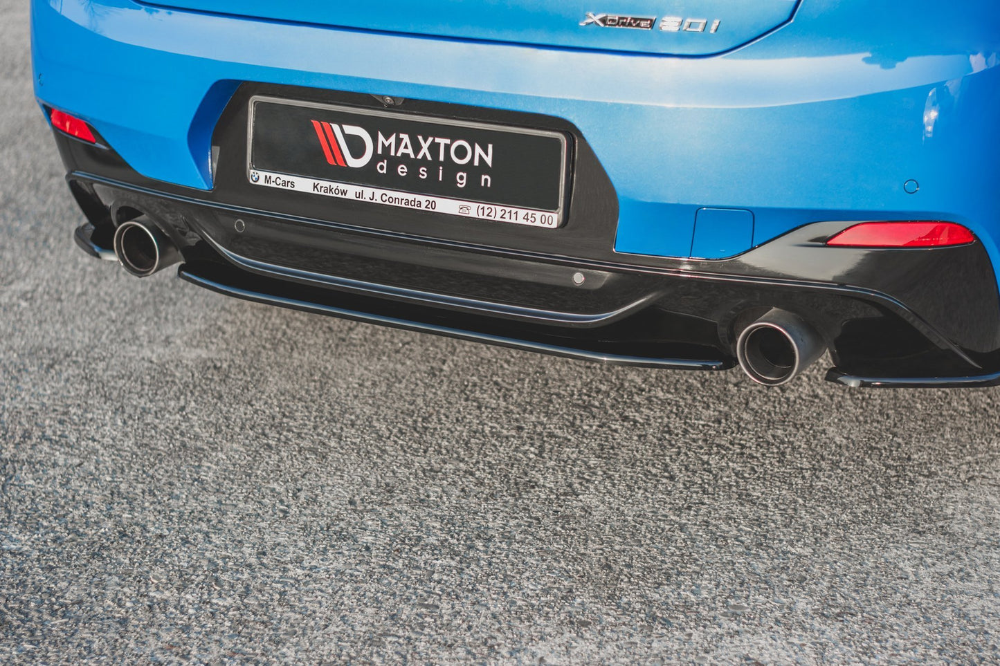 Mittlerer Diffusor Heck Ansatz für BMW X2 F39 M-Paket schwarz Hochglanz
