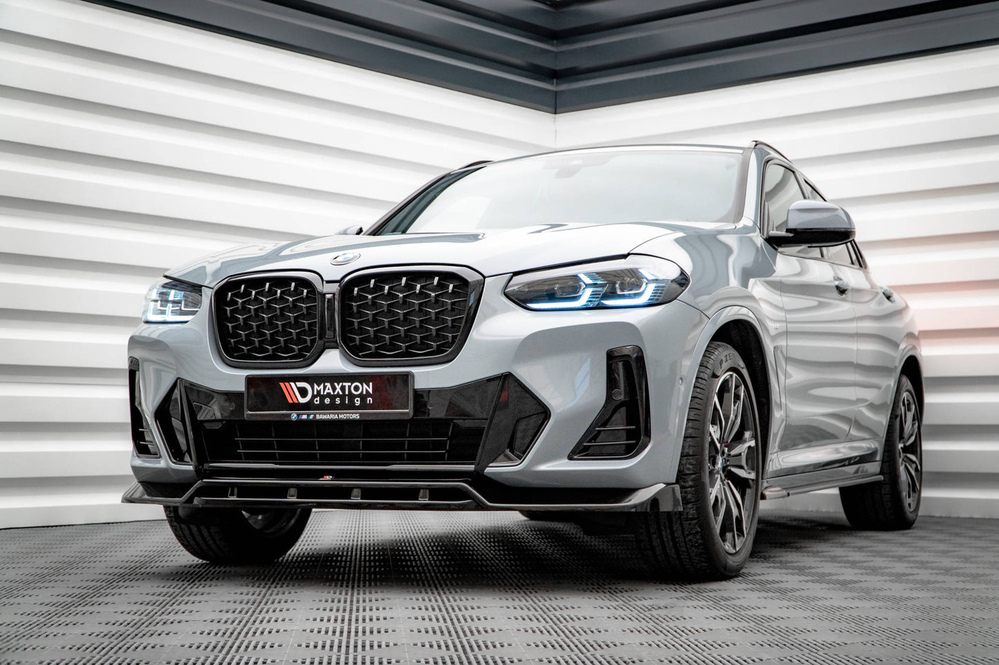 Front Ansatz V.1 für BMW X4 M-Paket G02 Facelift schwarz matt