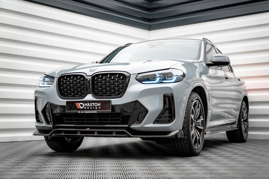 Front Ansatz V.1 für BMW X4 M-Paket G02 Facelift schwarz matt