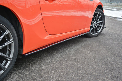 Seitenschweller Ansatz für V.1 für SUBARU BRZ/ TOYOTA GT86 FACELIFT schwarz Hochglanz