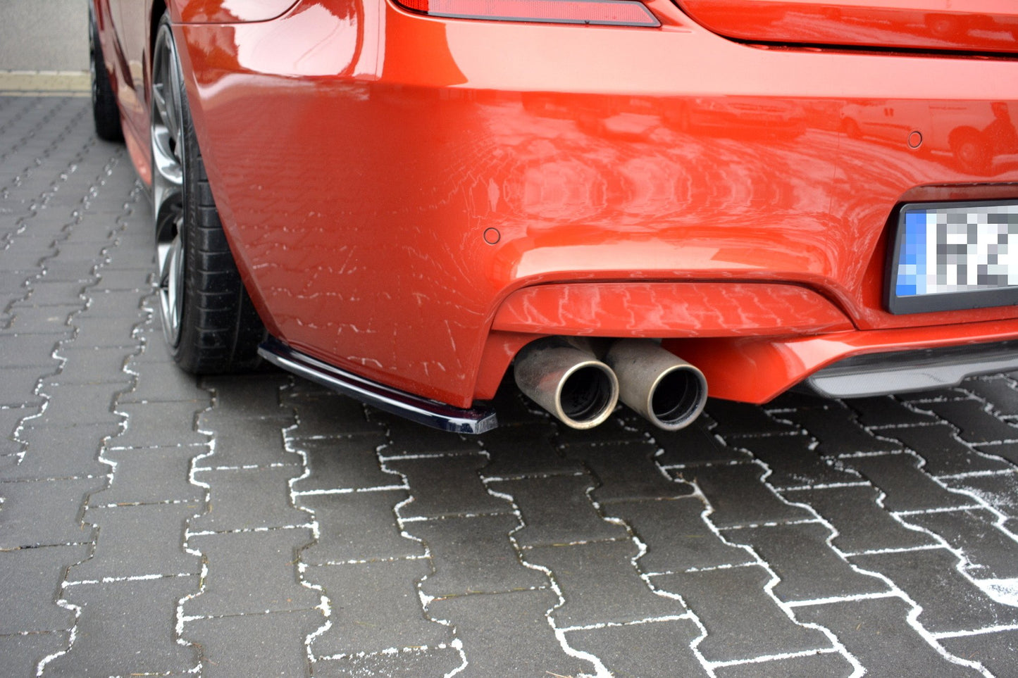 Heck Ansatz Flaps Diffusor für BMW M6 GRAN COUPÉ Carbon Look
