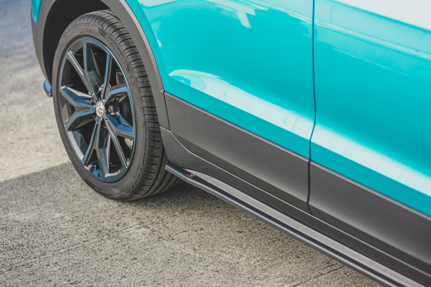 Seitenschweller Ansatz für Volkswagen T-Cross schwarz matt