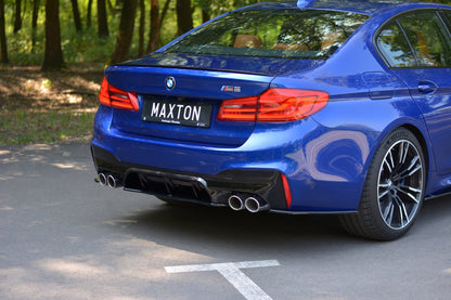 Heck Ansatz Flaps Diffusor für BMW M5 F90 schwarz matt