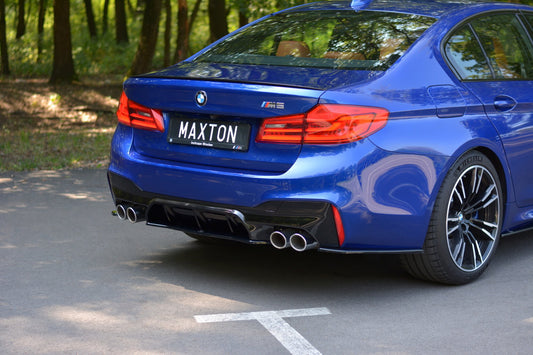 Heck Ansatz Flaps Diffusor für BMW M5 F90 schwarz matt