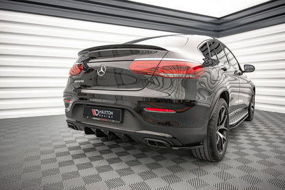 Heck Ansatz Flaps Diffusor für Mercedes-Benz GLC Coupe AMG-Line C253 Facelift schwarz matt