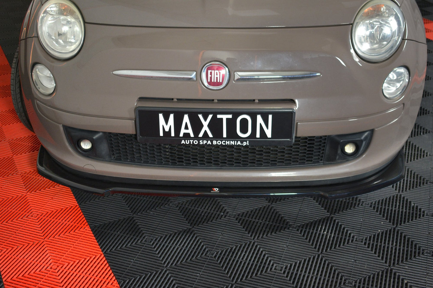 Front Ansatz V.2 für FIAT 500 HATCHBACK vor Facelift Carbon Look