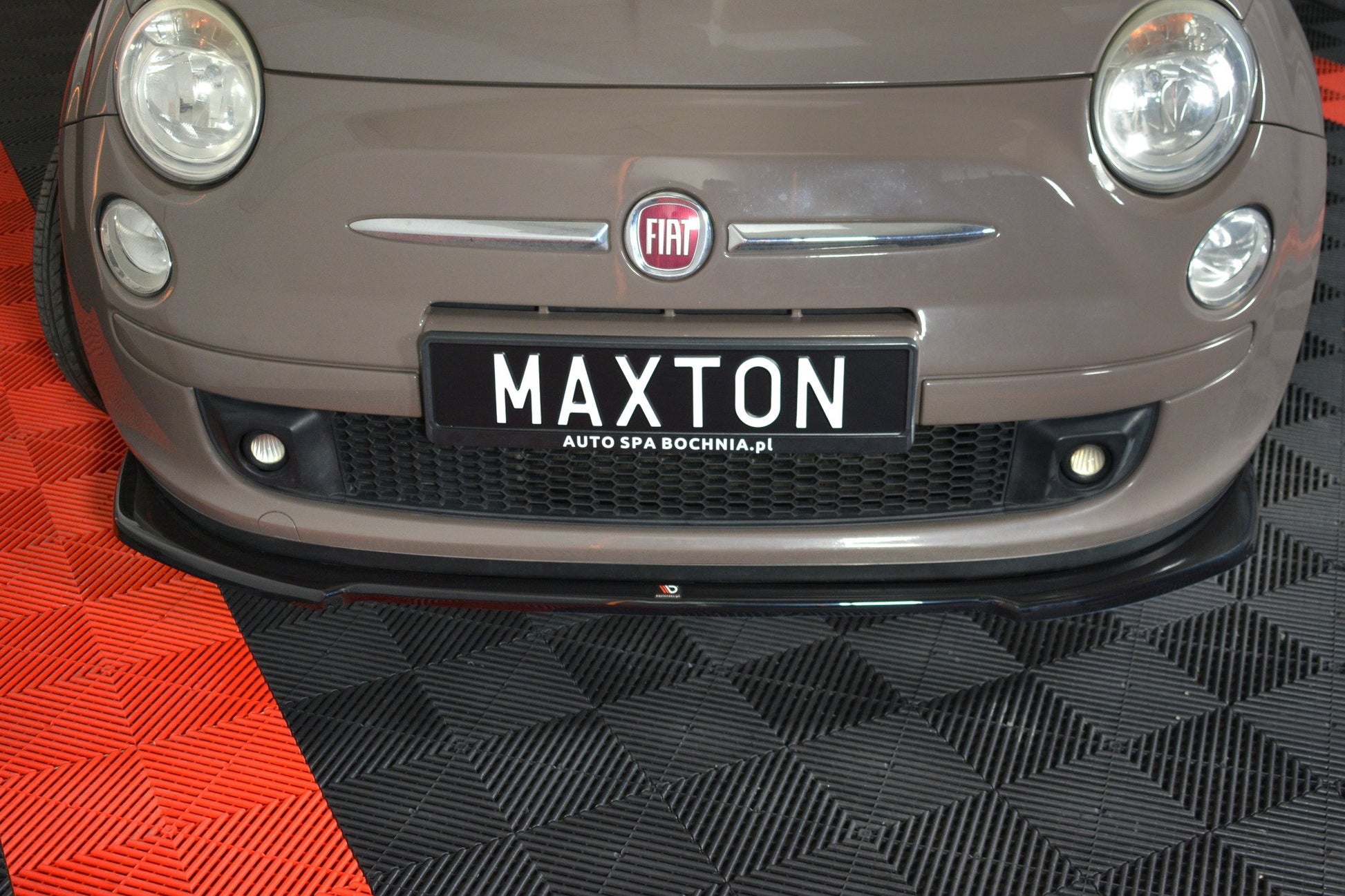 Front Ansatz V.2 für FIAT 500 HATCHBACK vor Facelift Carbon Look