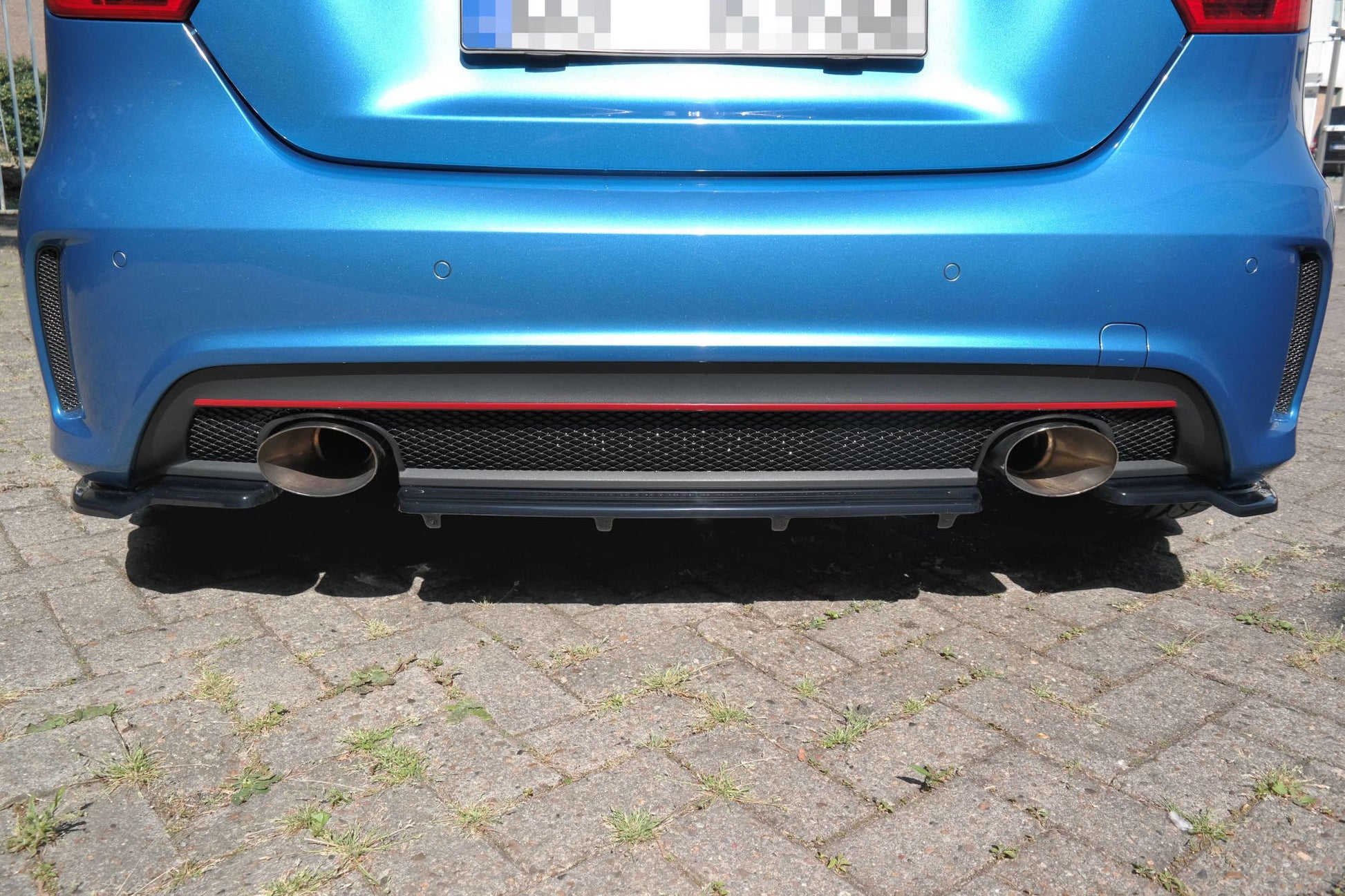 Mittlerer Diffusor Heck Ansatz für im DTM LOOK Mercedes W176 AMG-LINE vor Facelift Carbon Look