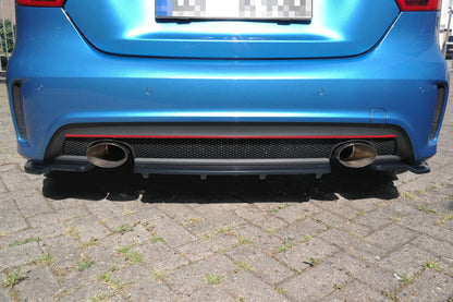 Mittlerer Diffusor Heck Ansatz für im DTM LOOK Mercedes W176 AMG-LINE vor Facelift Carbon Look