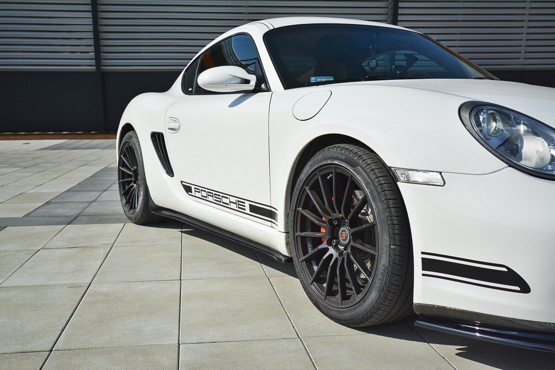Seitenschweller Ansatz für PORSCHE CAYMAN S 987C  schwarz Hochglanz