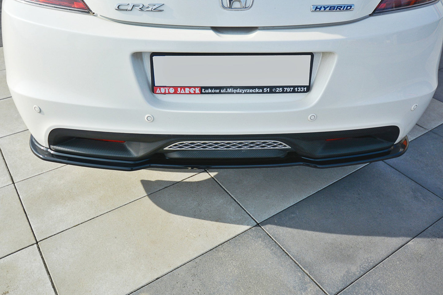 Mittlerer Diffusor Heck Ansatz für HONDA CR-Z schwarz matt