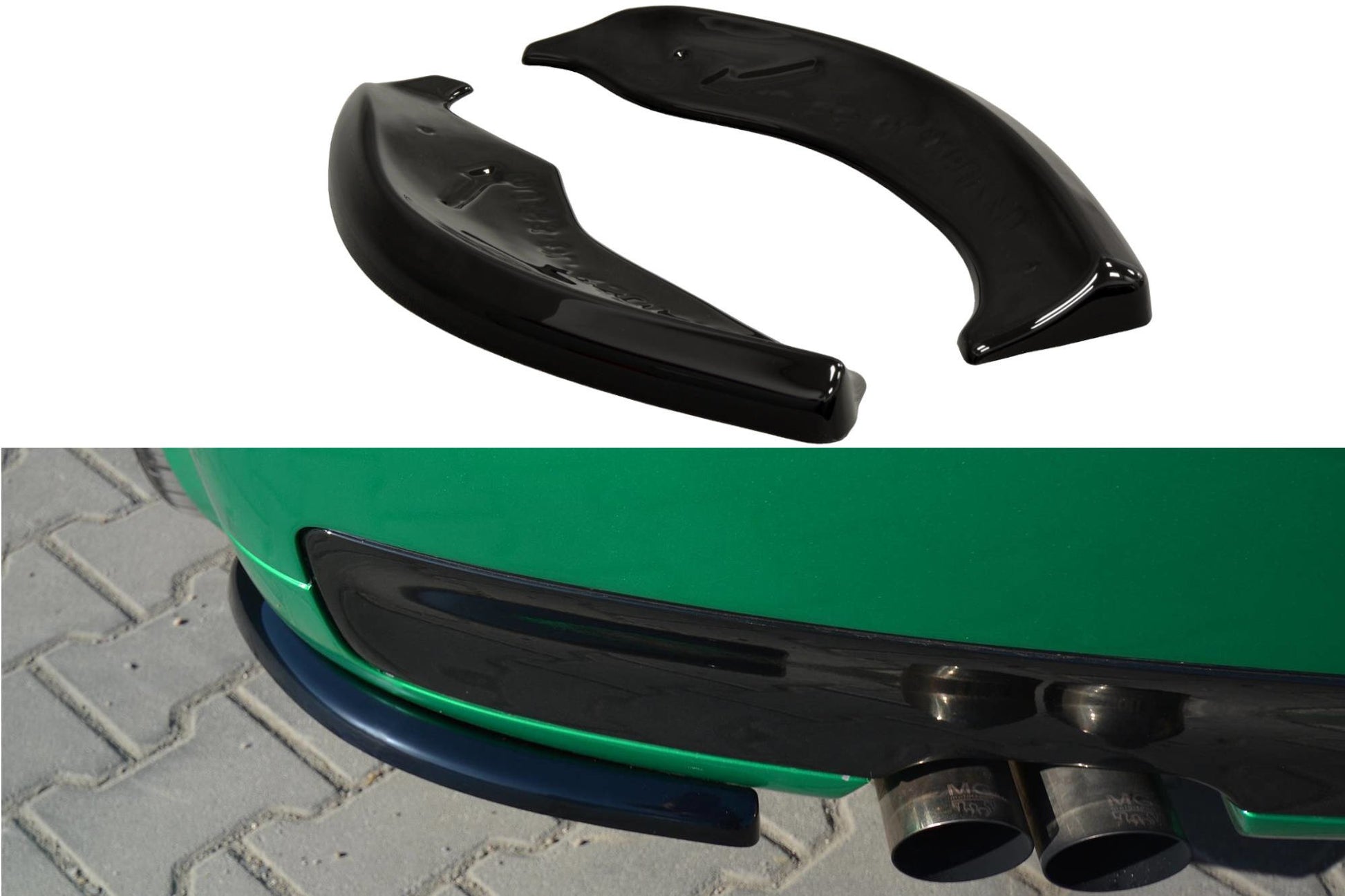 Heck Ansatz Flaps Diffusor für AUDI S3 8L Carbon Look