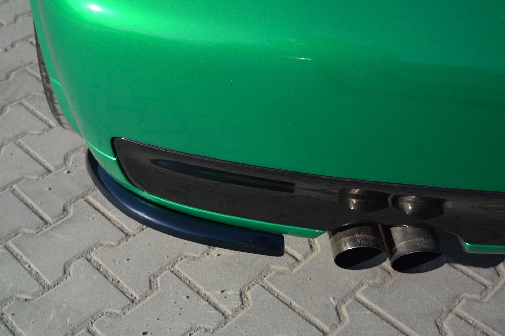 Heck Ansatz Flaps Diffusor für AUDI S3 8L schwarz matt