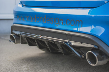 Diffusor Heck Ansatz V.2 für Ford Focus ST Mk4  schwarz matt