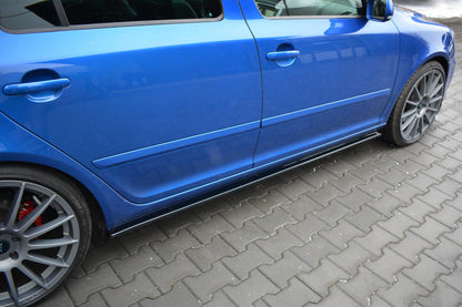 Seitenschweller Ansatz für Skoda Octavia RS Mk2 / Mk2 FL schwarz Hochglanz