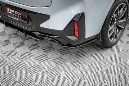 Heck Ansatz Flaps Diffusor für BMW X4 M-Paket G02 Facelift schwarz matt