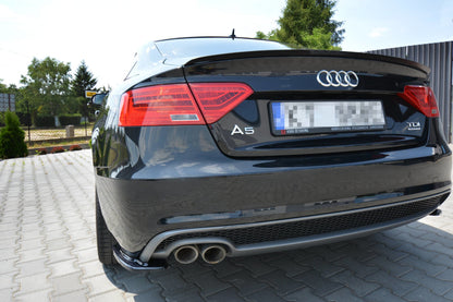 Spoiler CAP für AUDI A5 SPORTBACK S-LINE MK1 FACELIFT 8T  schwarz matt