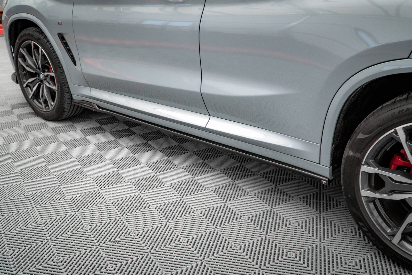 Seitenschweller Ansatz für BMW X4 M-Paket G02 Facelift Carbon Look