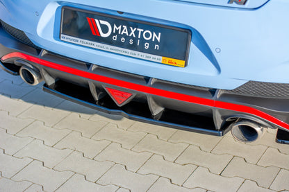 Mittlerer Diffusor Heck Ansatz für Hyundai I30 N Mk3 Fastback  schwarz Hochglanz