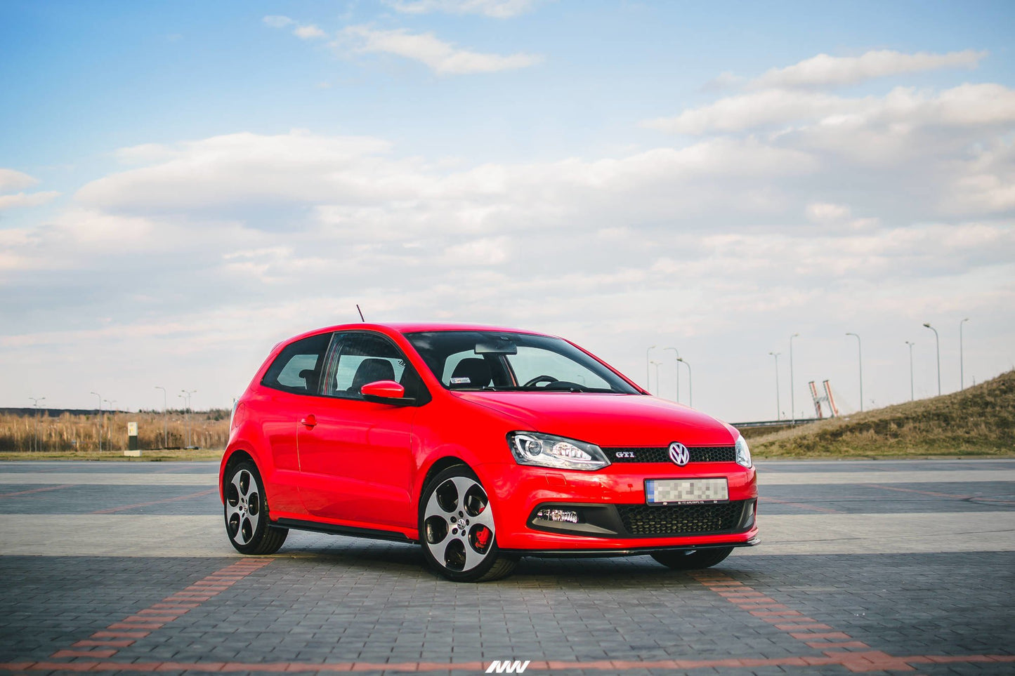 Seitenschweller Ansatz für  VOLKSWAGEN POLO MK5 GTI 6R vor Facelift Carbon Look