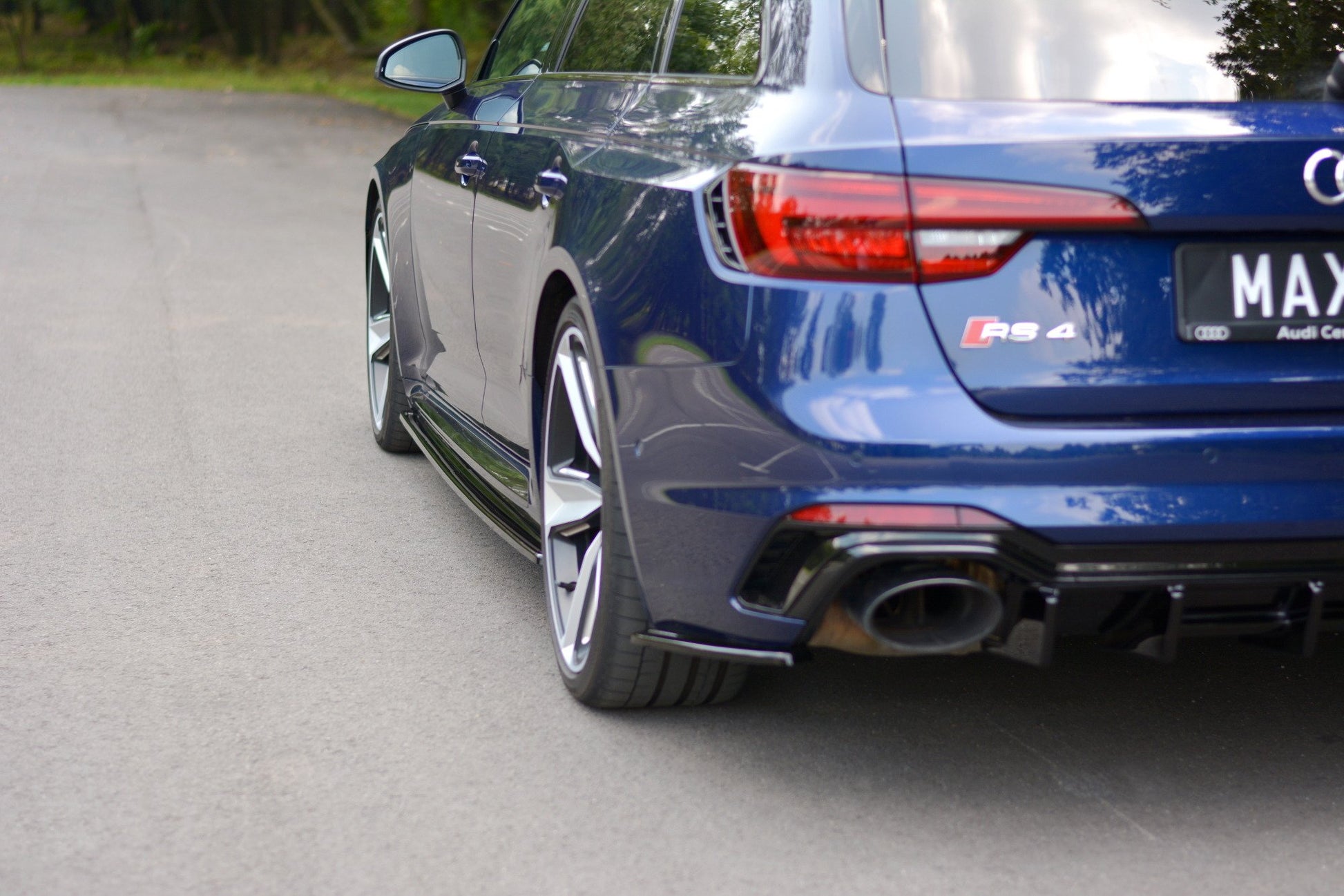 Seitenschweller Ansatz für Audi RS4 B9  schwarz matt