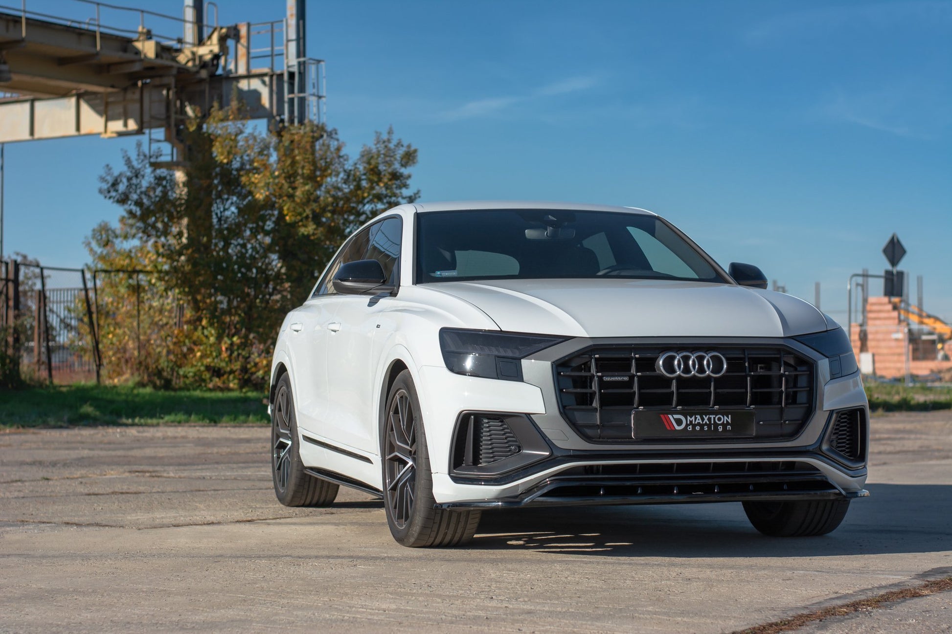 Seitenschweller Ansatz für Audi Q8 S-line schwarz matt