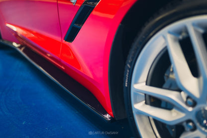 Seitenschweller Ansatz für CHEVROLET CORVETTE C7 Carbon Look