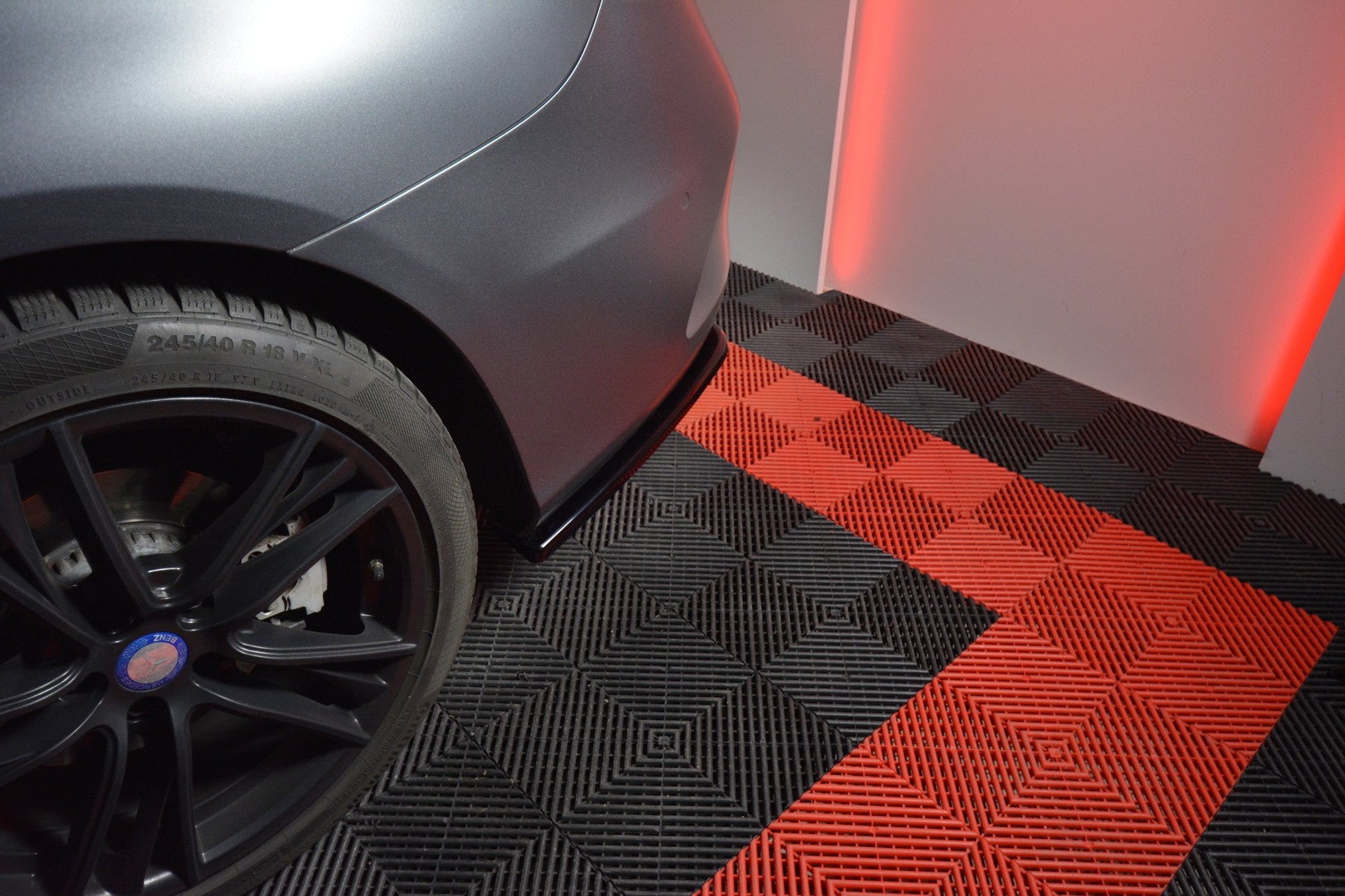 Heck Ansatz Flaps Diffusor für MERCEDES- BENZ C-KLASSE W205 COUPE AMG-LINE schwarz matt