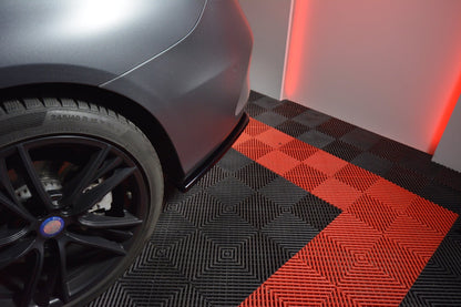 Heck Ansatz Flaps Diffusor für MERCEDES- BENZ C-KLASSE W205 COUPE AMG-LINE Carbon Look