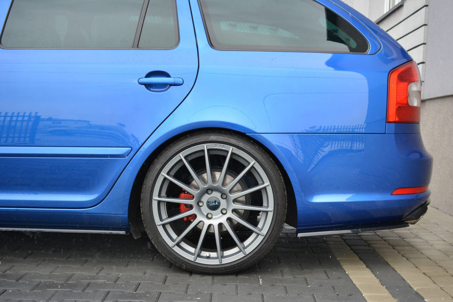 Heck Ansatz Flaps Diffusor für Skoda Octavia RS Mk2 / Mk2 FL Limousine / Combi schwarz matt