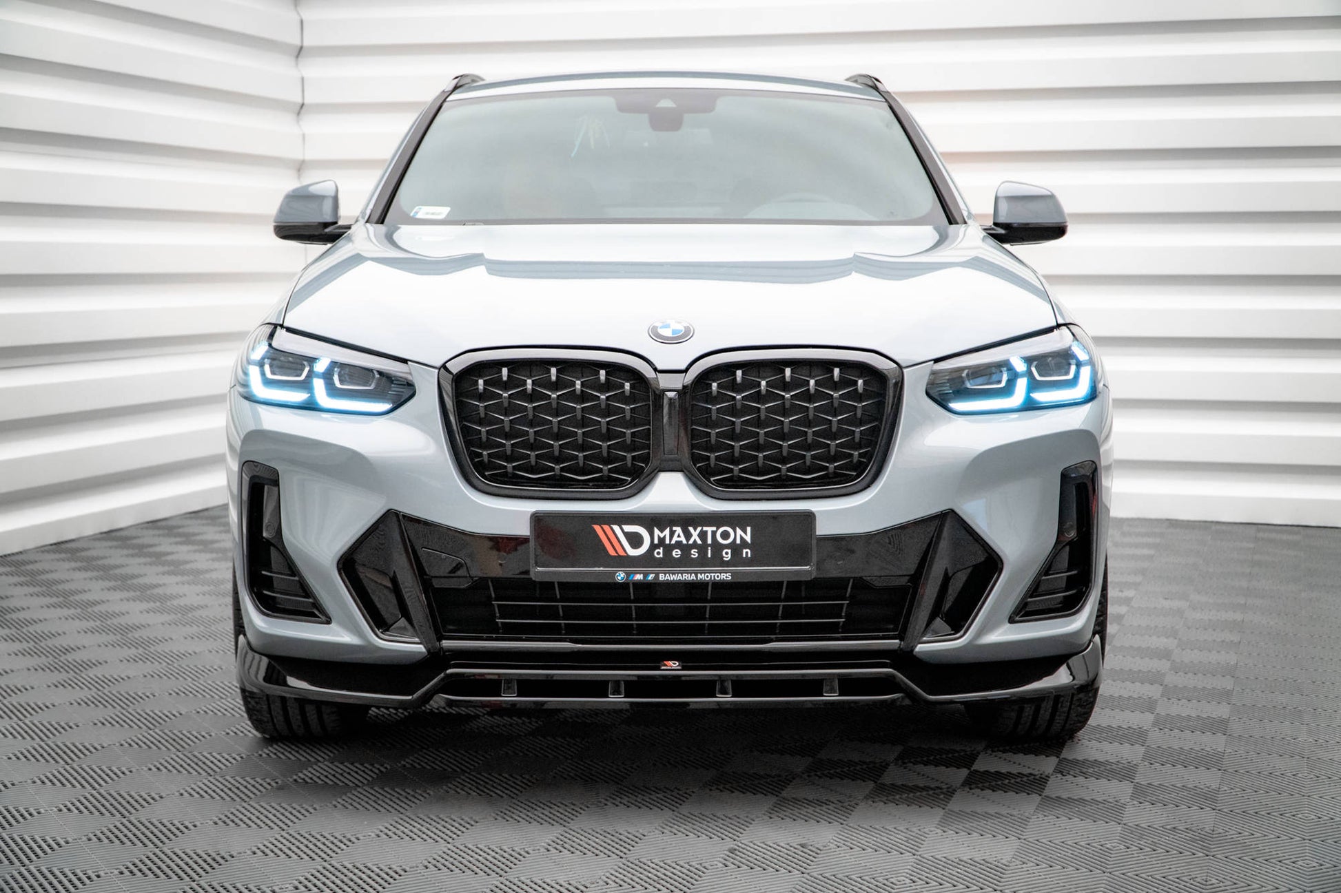 Front Ansatz V.1 für BMW X4 M-Paket G02 Facelift schwarz matt