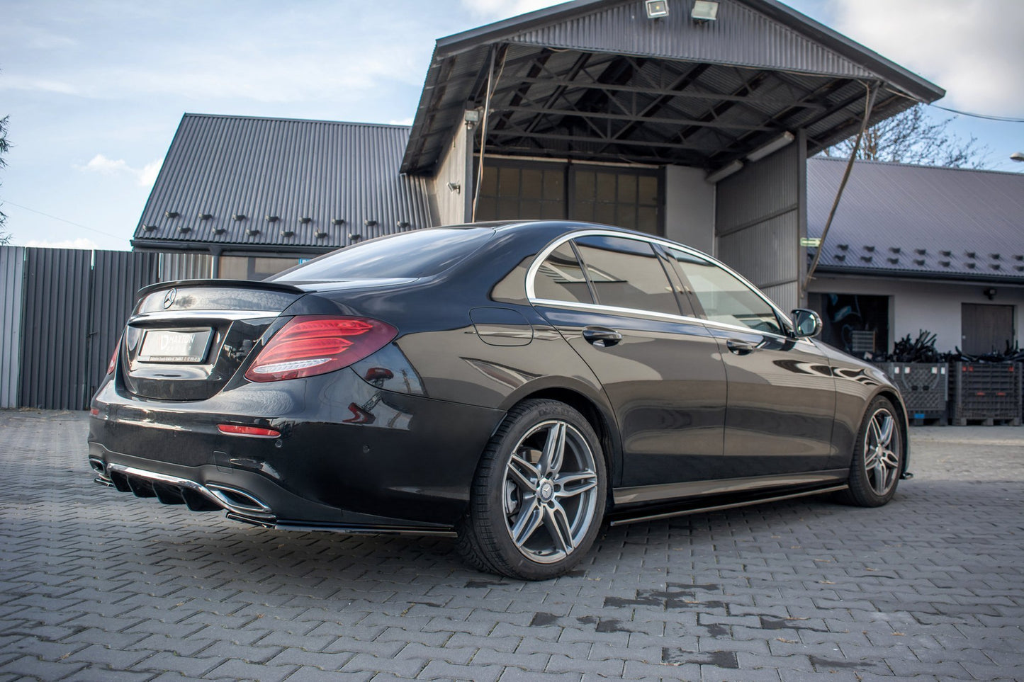 Seitenschweller Ansatz für Mercedes-Benz E43 AMG / AMG-Line W213 schwarz Hochglanz