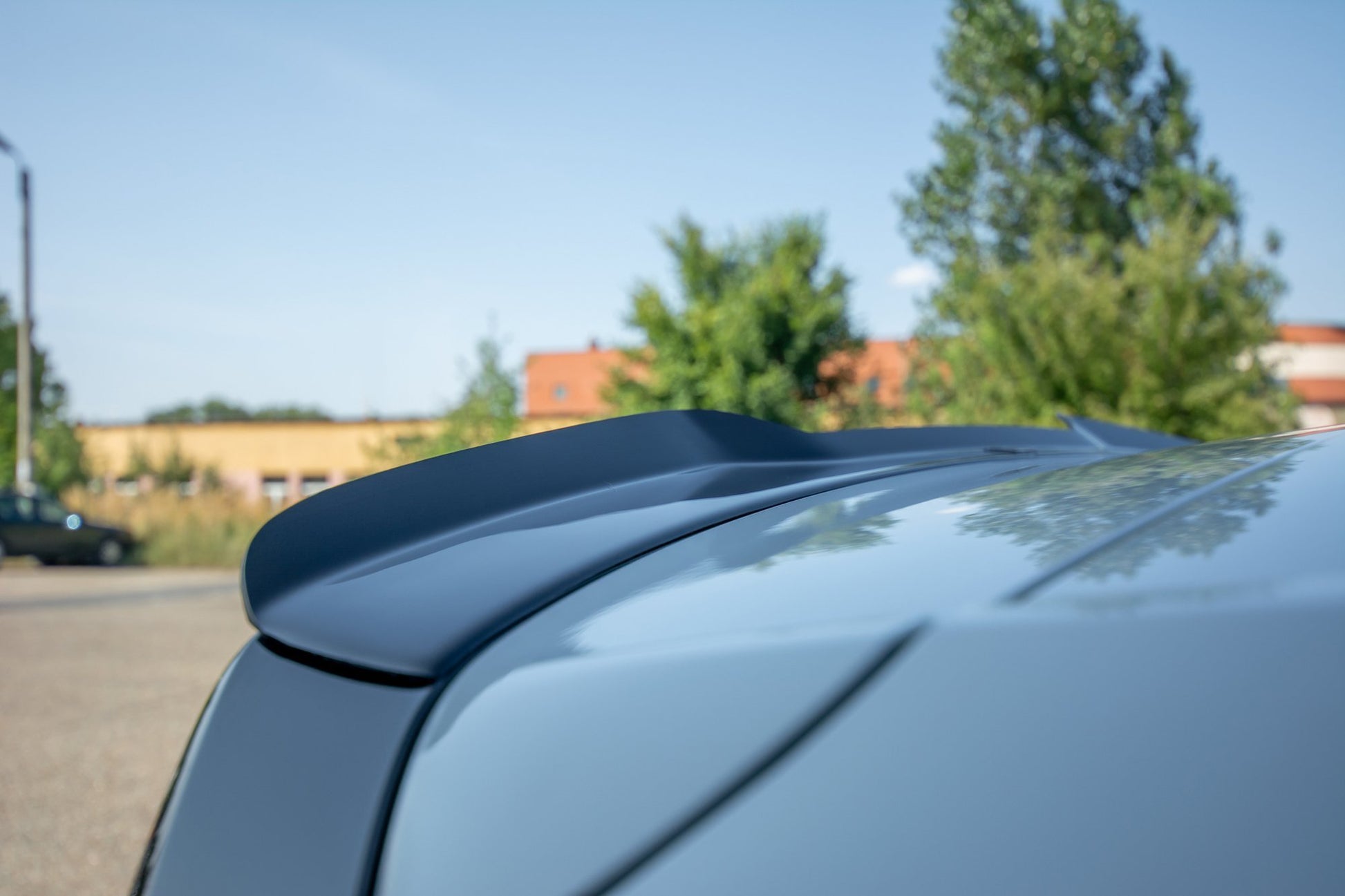 Spoiler CAP für VW POLO MK6 GTI schwarz Hochglanz