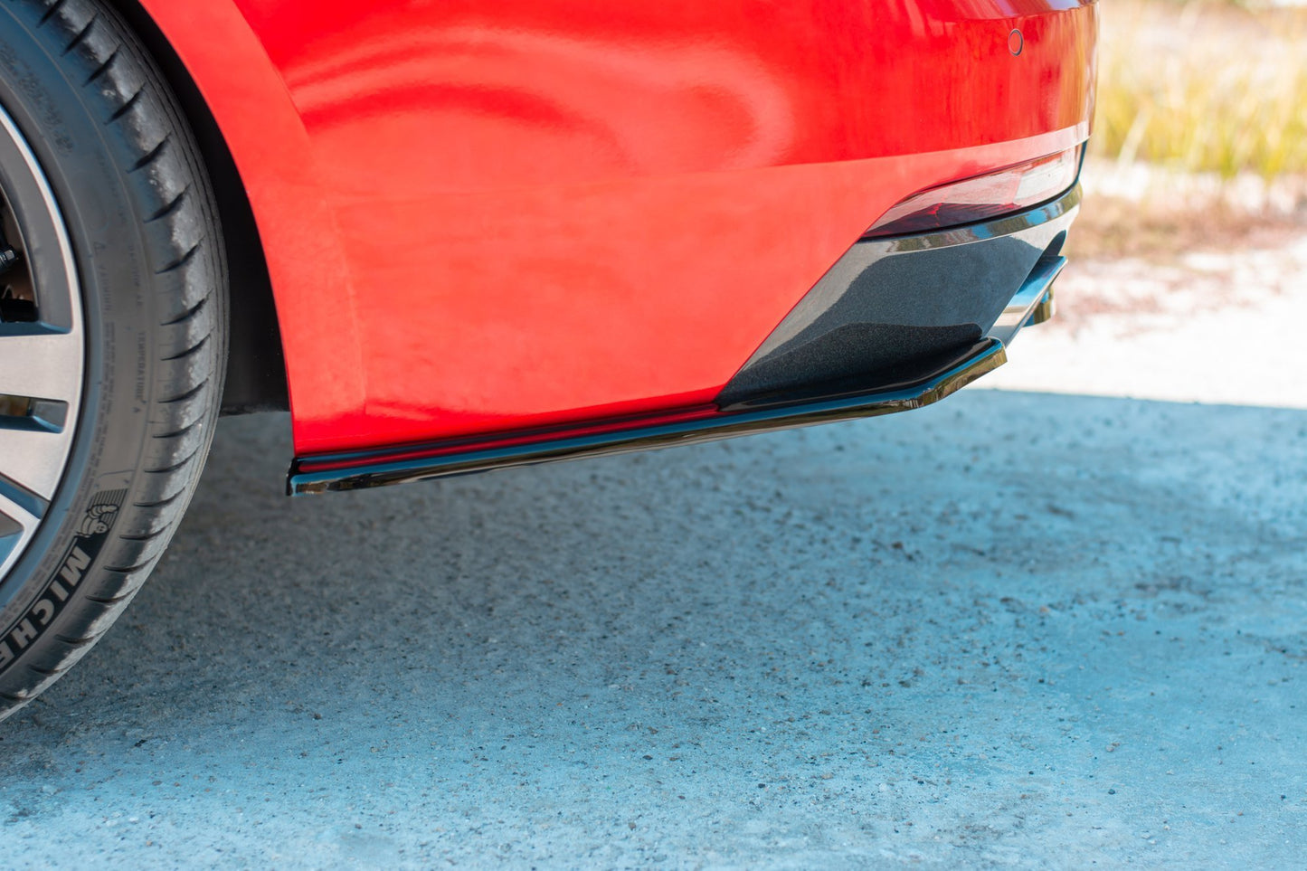 Heck Ansatz Flaps Diffusor für Peugeot 508 SW Mk2 schwarz matt
