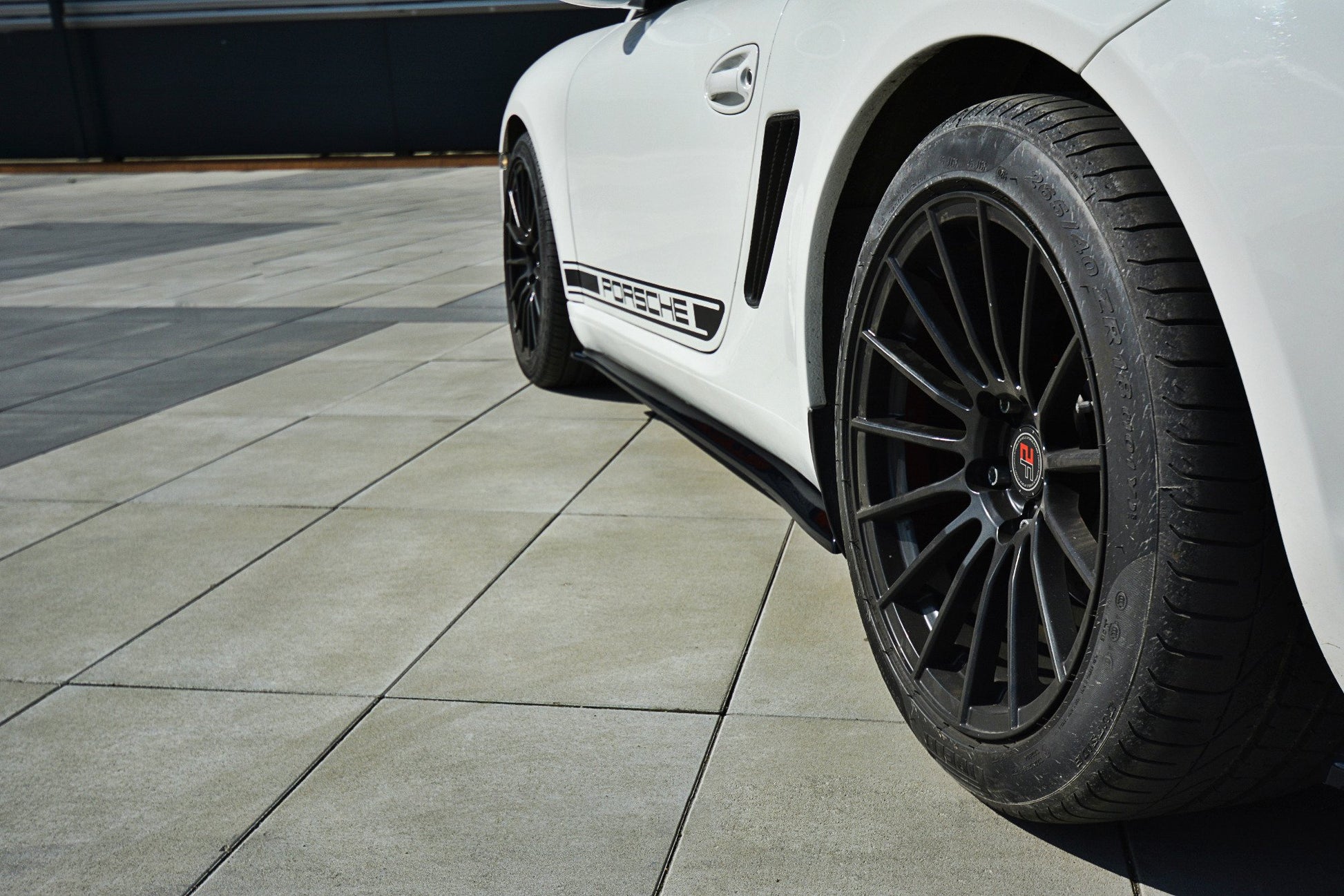 Seitenschweller Ansatz für PORSCHE CAYMAN S 987C  schwarz matt