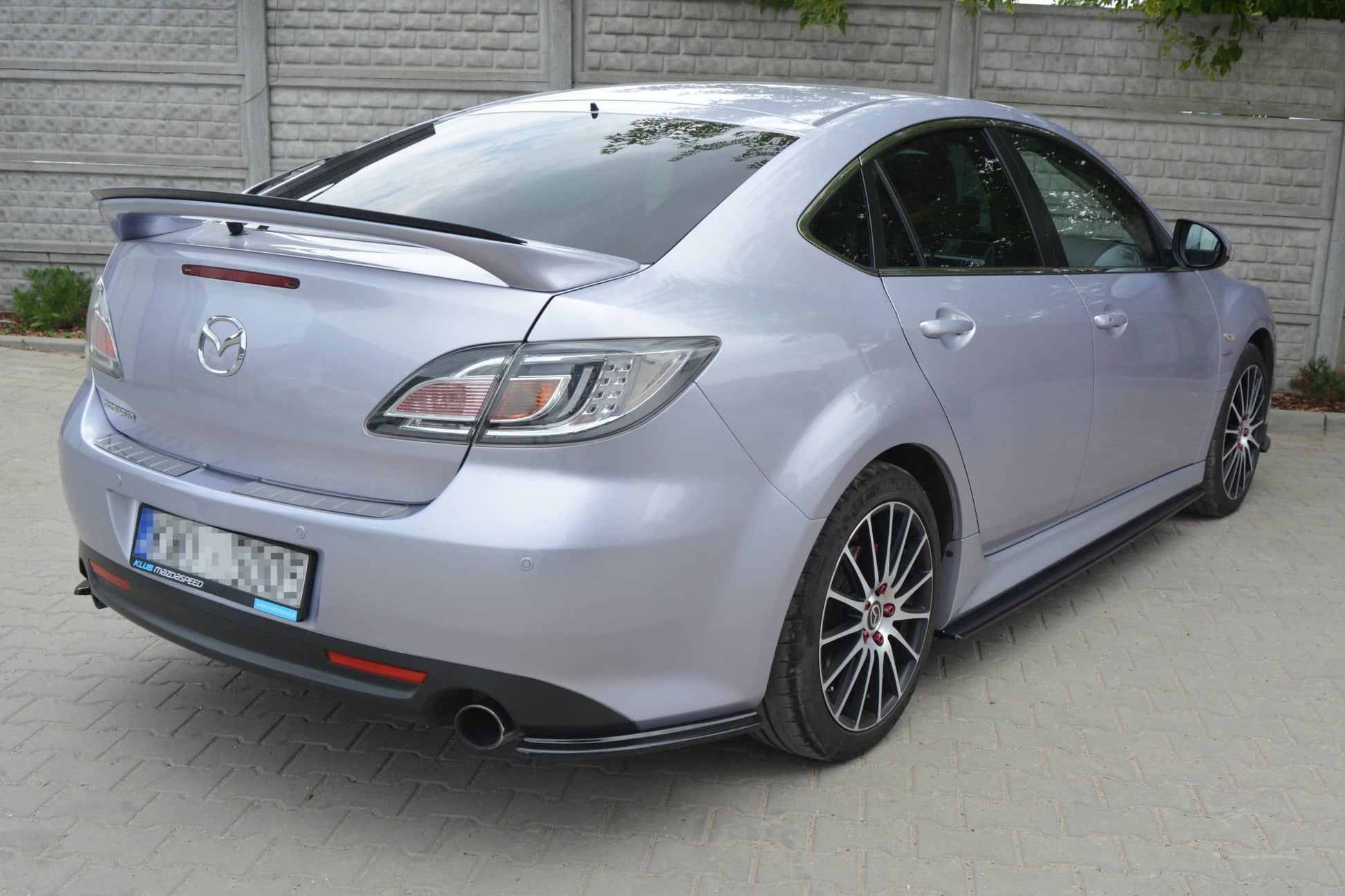 Heck Ansatz Flaps Diffusor für MAZDA 6 MK2 SPORT HATCH (GH-SERIES) vor Facelift Carbon Look