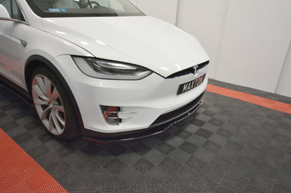 Front Ansatz V.2 für TESLA MODEL X Carbon Look