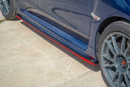 Seitenschweller Ansatz für V.2 für SUBARU WRX STI schwarz matt