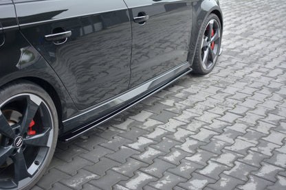 Seitenschweller Ansatz für Audi RS3 8V FL Sportback schwarz matt