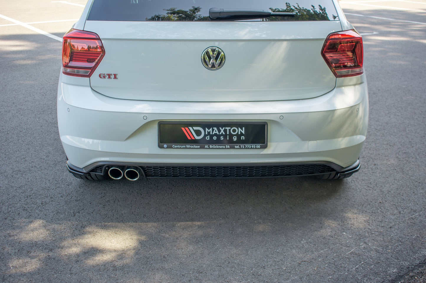 Heck Ansatz Flaps Diffusor für VW POLO MK6 GTI schwarz matt