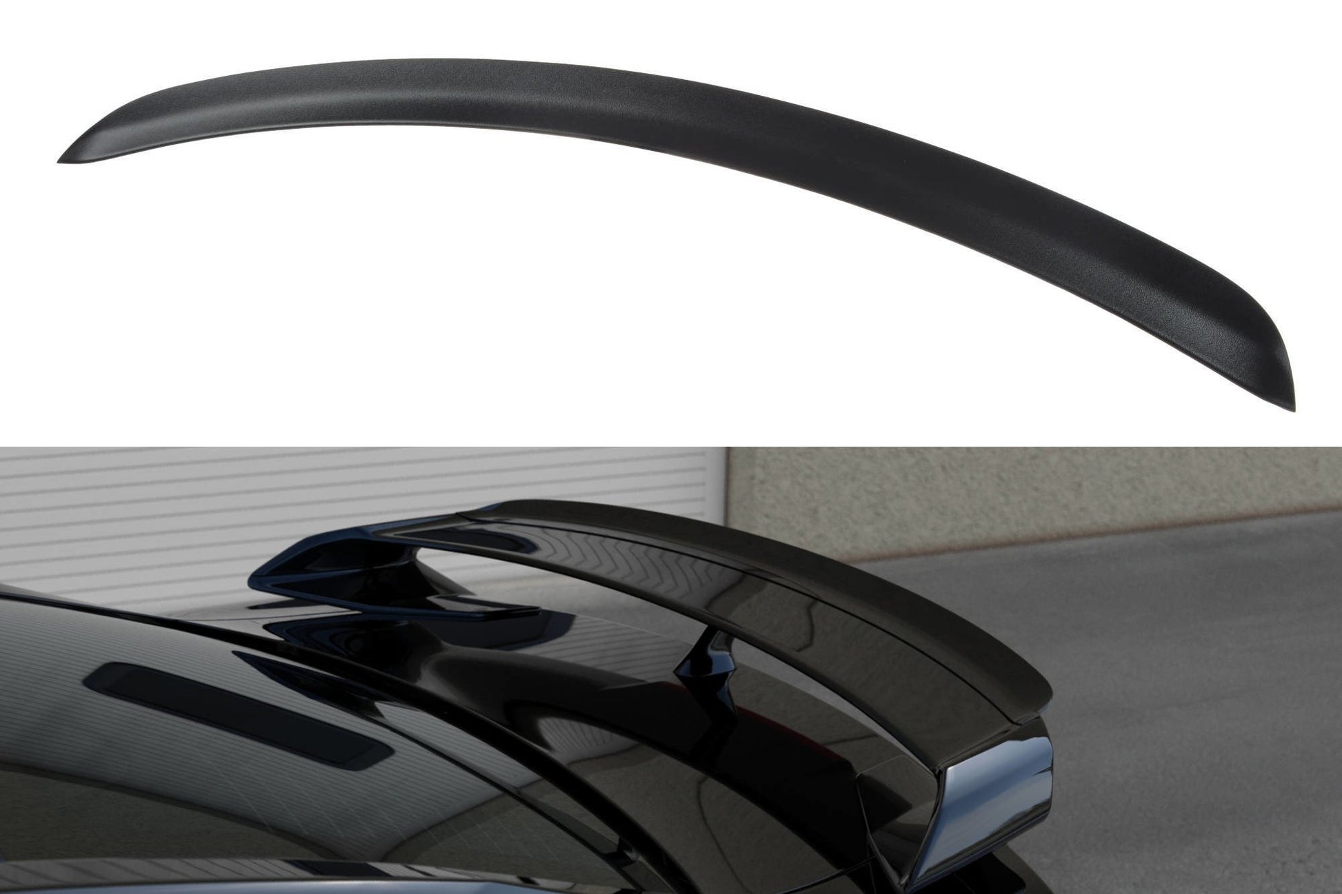 Spoiler CAP für NISSAN GT-R vor Facelift COUPE (R35-SERIES) (2007-2010) schwarz matt