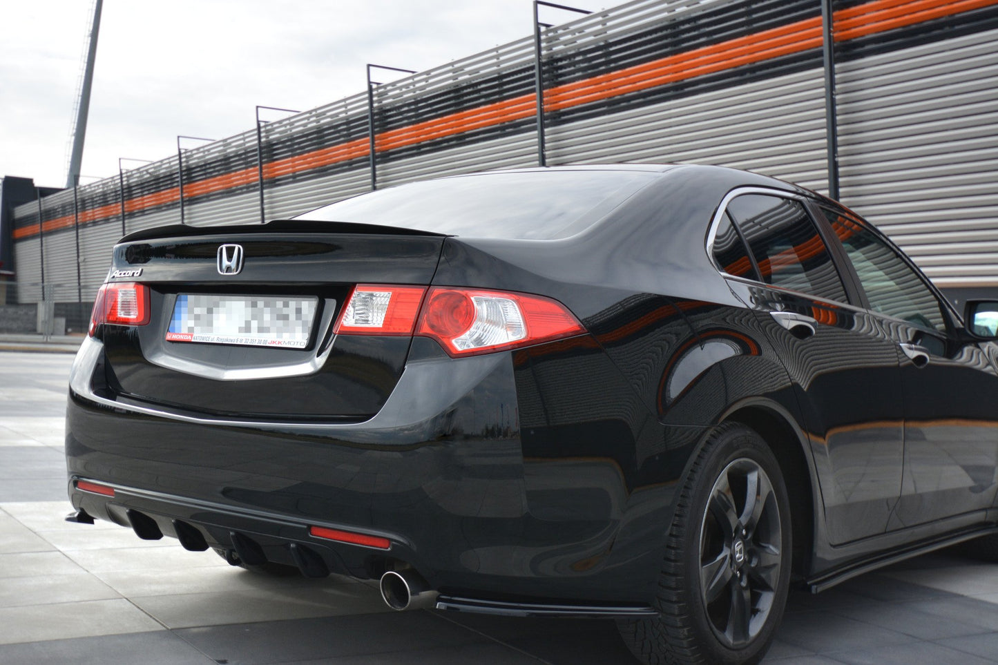 Spoiler CAP für HONDA ACCORD MK8. CU-Serie vor Facelift SEDAN schwarz matt