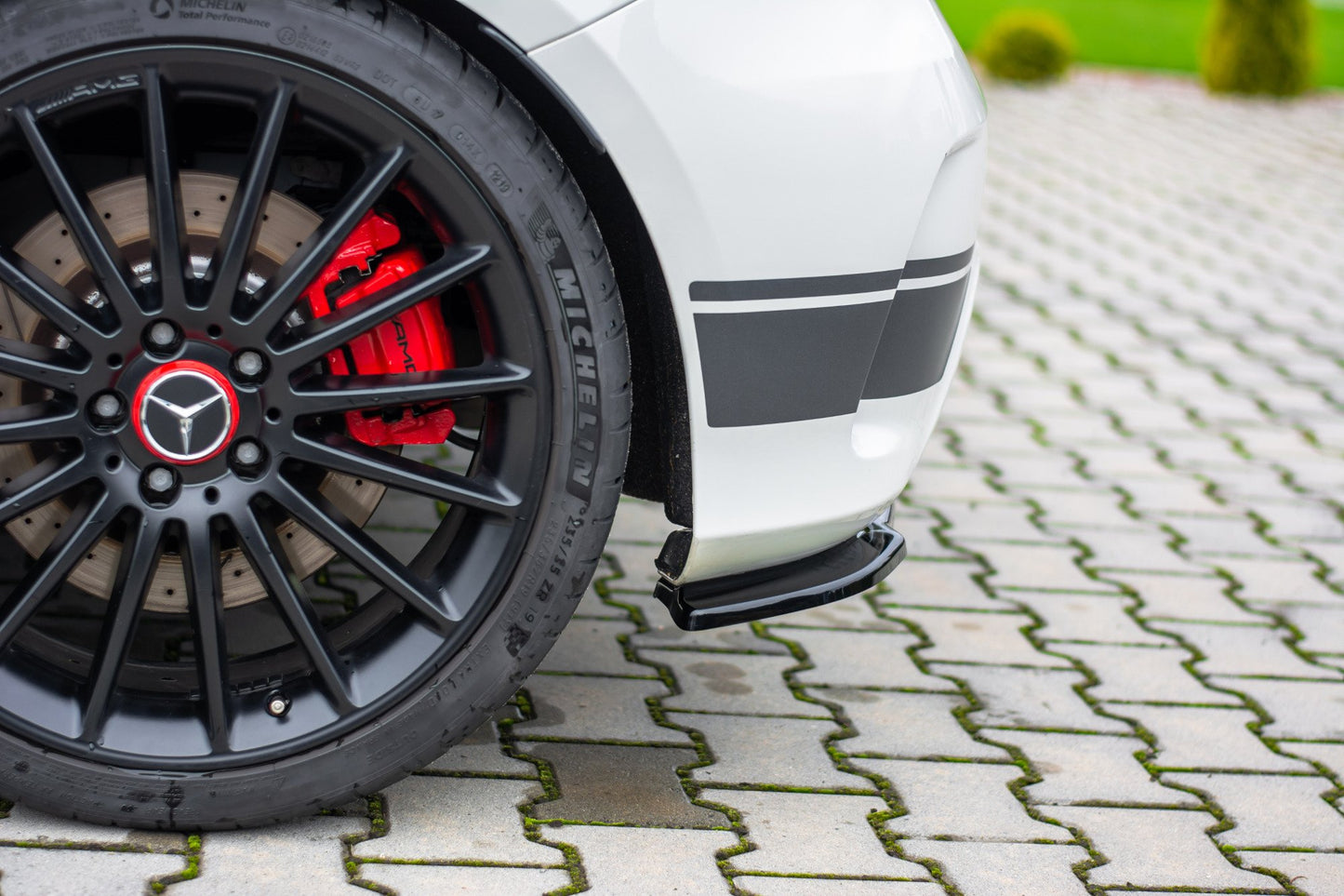 Heck Ansatz Flaps Diffusor für Mercedes A45 AMG W176 schwarz Hochglanz