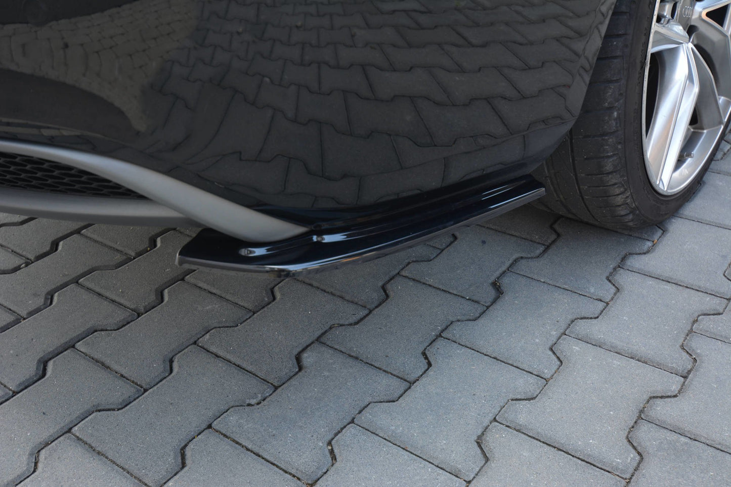 Heck Ansatz Flaps Diffusor für Audi A5 S-Line 8T FL Sportback  schwarz matt