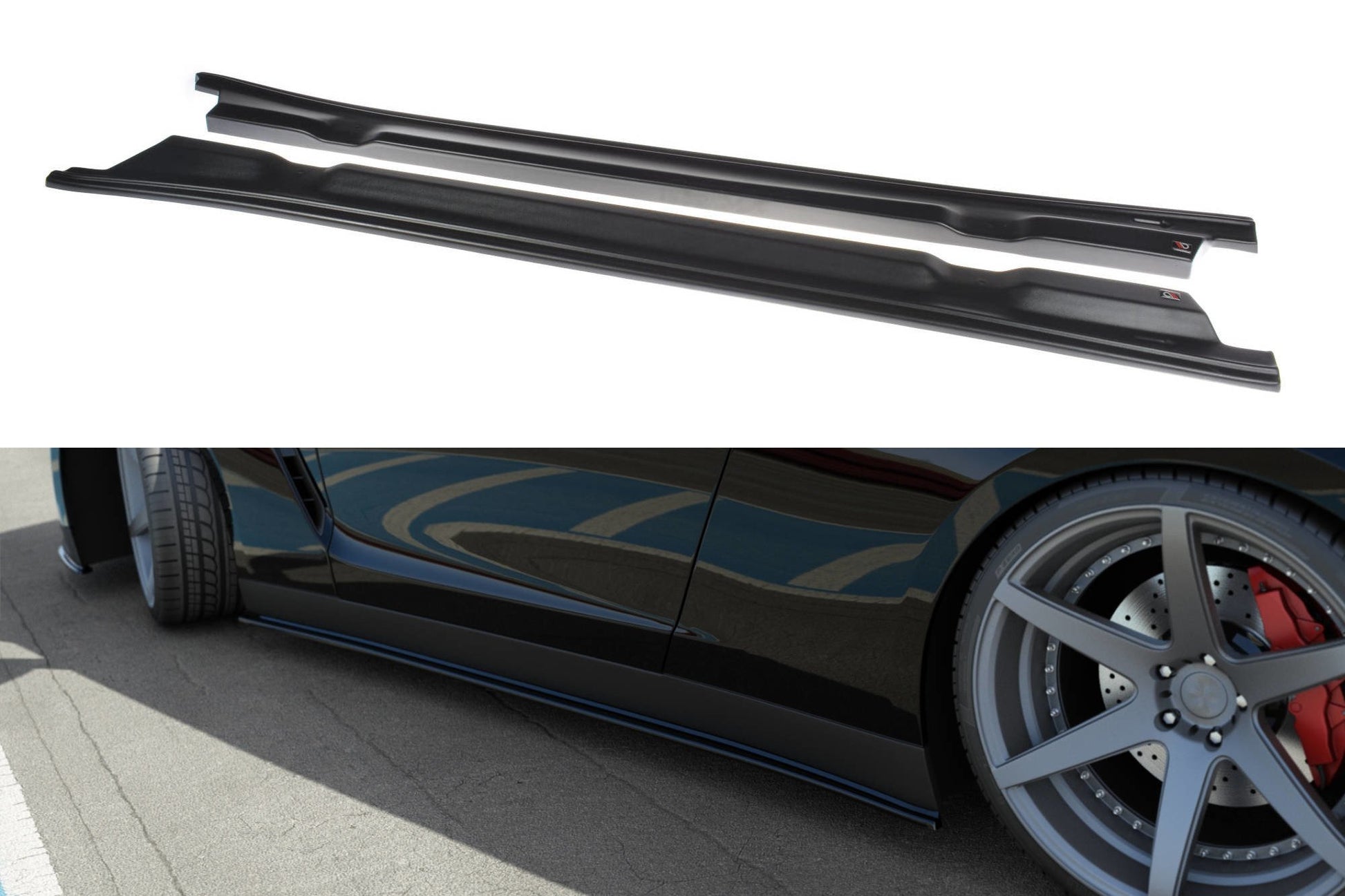Seitenschweller Ansatz für NISSAN GT-R vor Facelift COUPE (R35-SERIES) Carbon Look