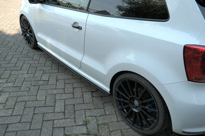 Seitenschweller Ansatz für VOLKSWAGEN POLO MK5 R WRC Carbon Look