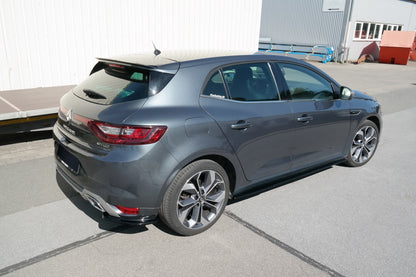Heck Ansatz Flaps Diffusor für Renault Megane Mk.4 GT-Line schwarz matt
