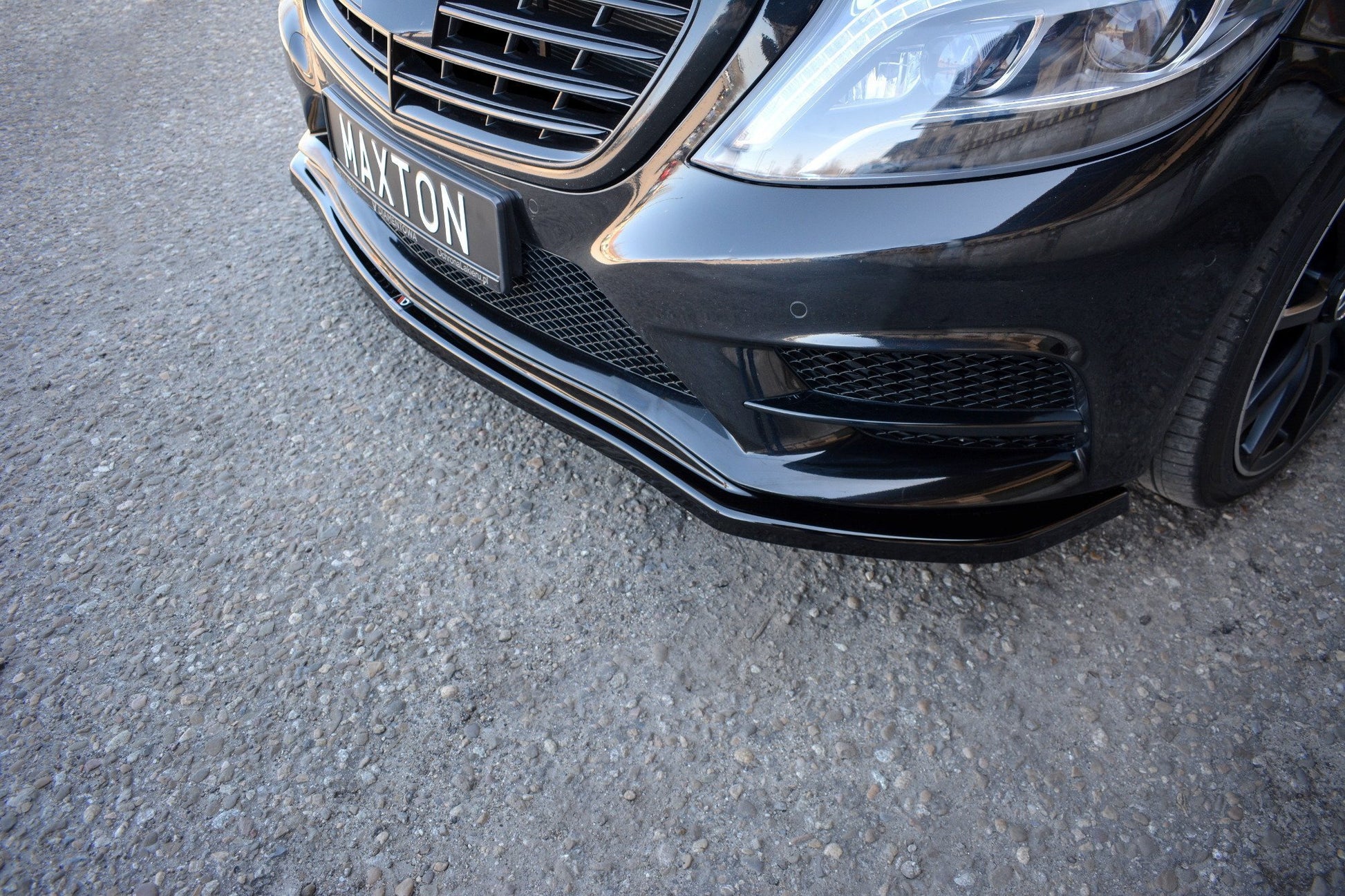 Front Ansatz V.1 für Mercedes S-KLASSE AMG-LINE W222 schwarz matt