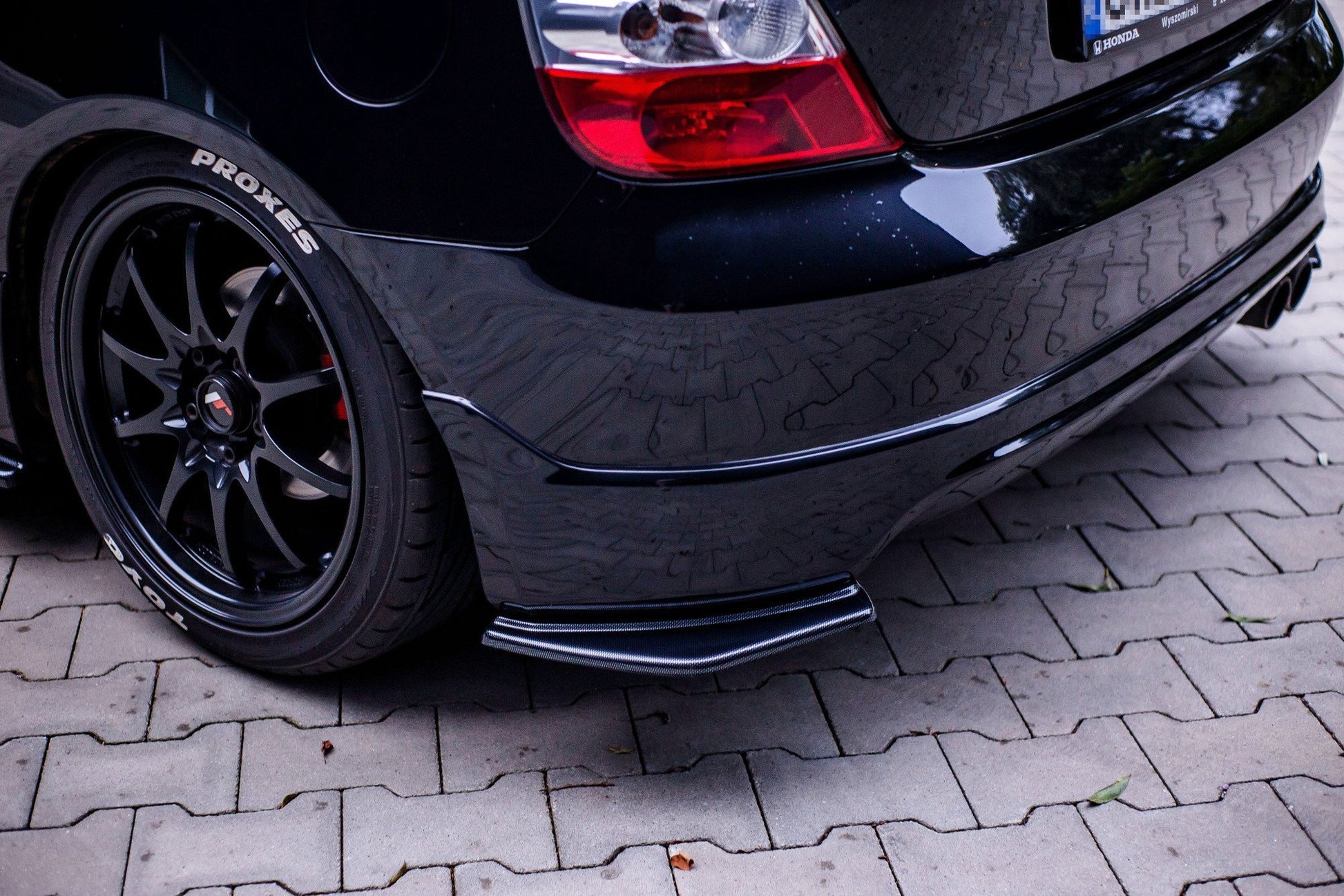 Heck Ansatz Flaps Diffusor für AUDI HONDA CIVIC EP3 (MK7) TYPE-R/S FACELIFT Carbon Look